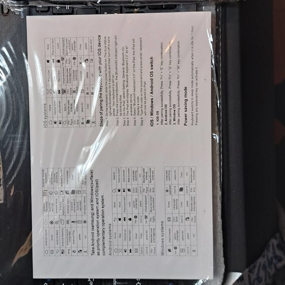 Black ultra-thin keyboard Bluetooth-Long Life-for iPad-Galaxy-Smartphones ETC - Picture 9 of 10